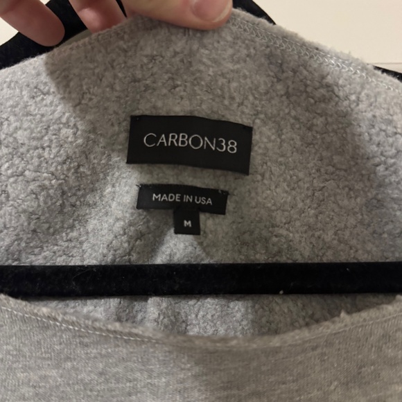 NWOT Carbon38 Off Shoulder Sweatshirt in French Terry size M - Picture 2 of 2